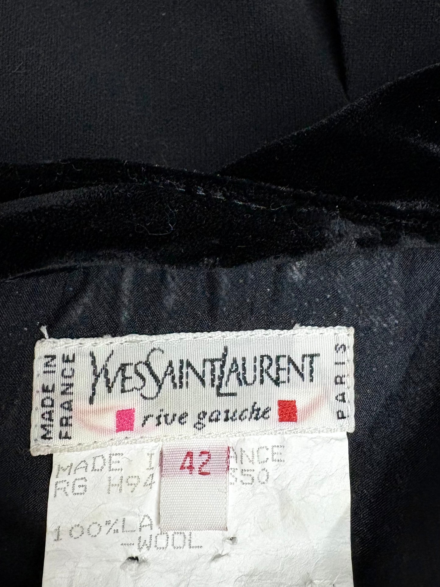 Yves Saint Laurent Rive Gauche velvet dress, 1980’s