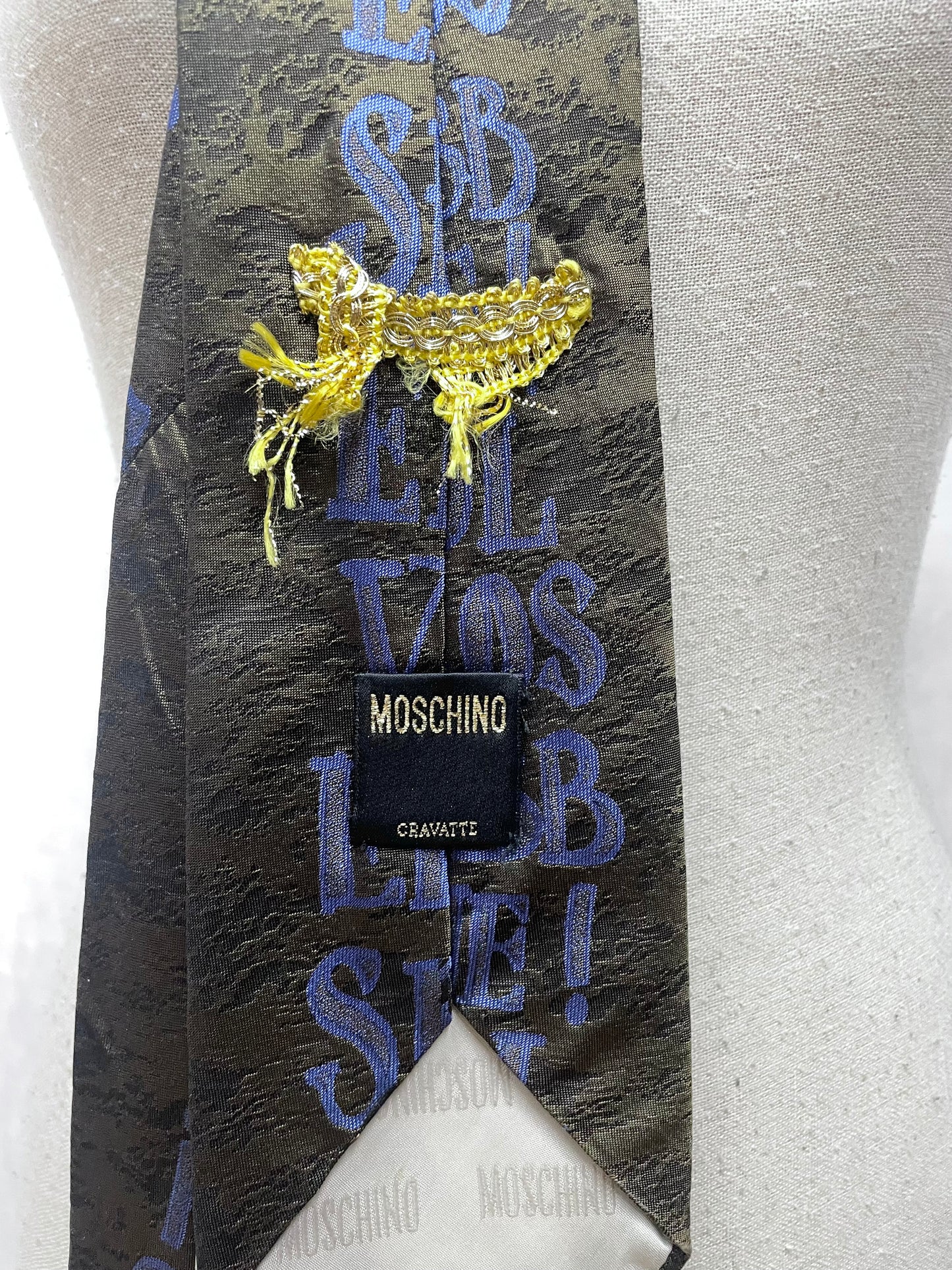 Moschino Roman slang silk neck tie, 1990’s