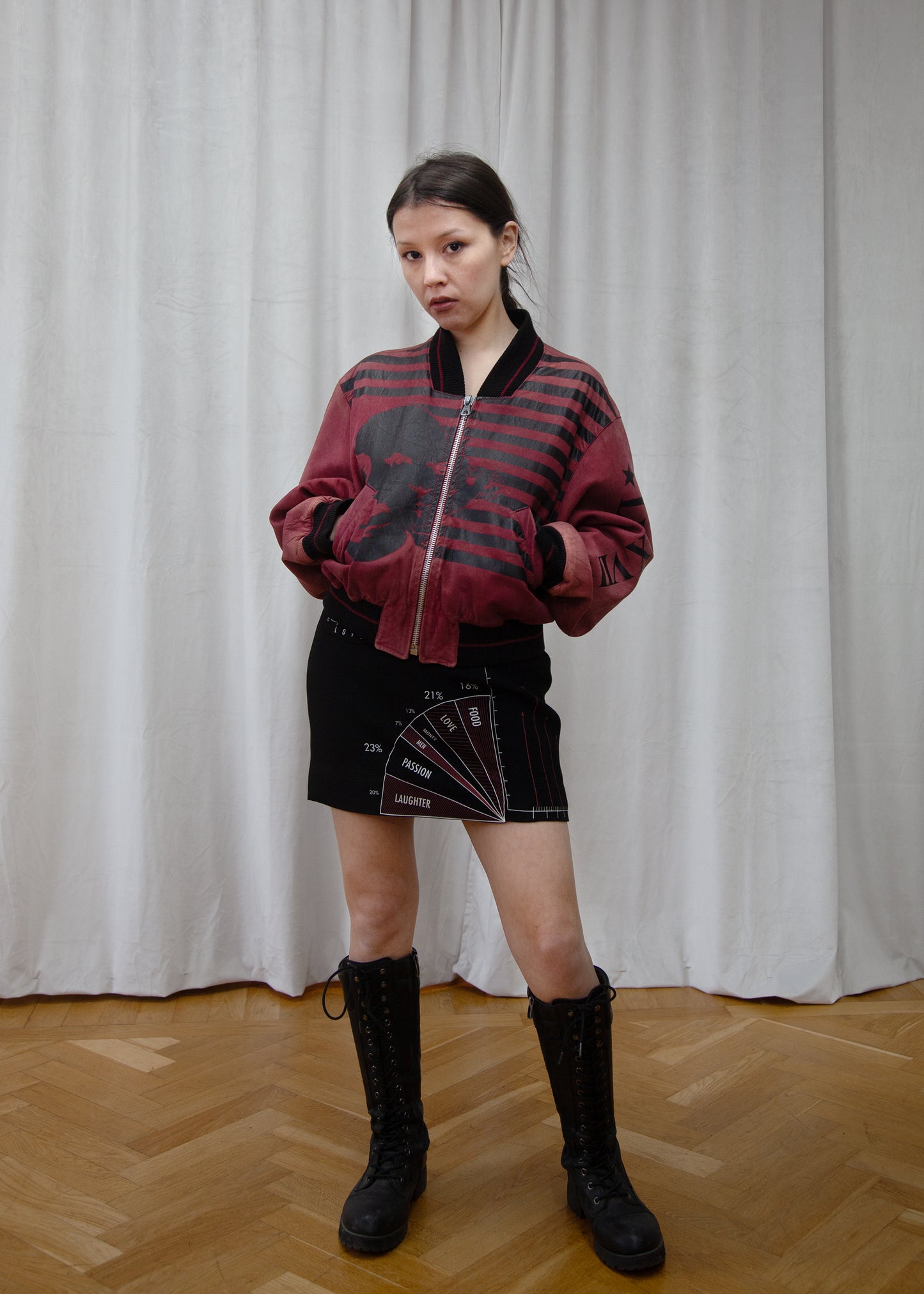 Jean Paul Gaultier leather jacket, Spring 1987 ’Souvenirs de Vacances’