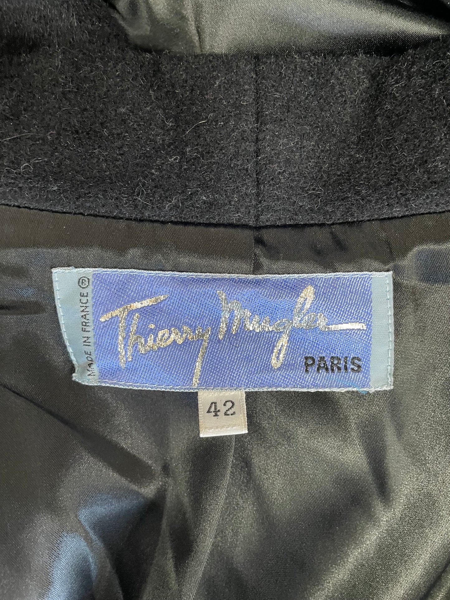 Mugler belted coat, 1980's