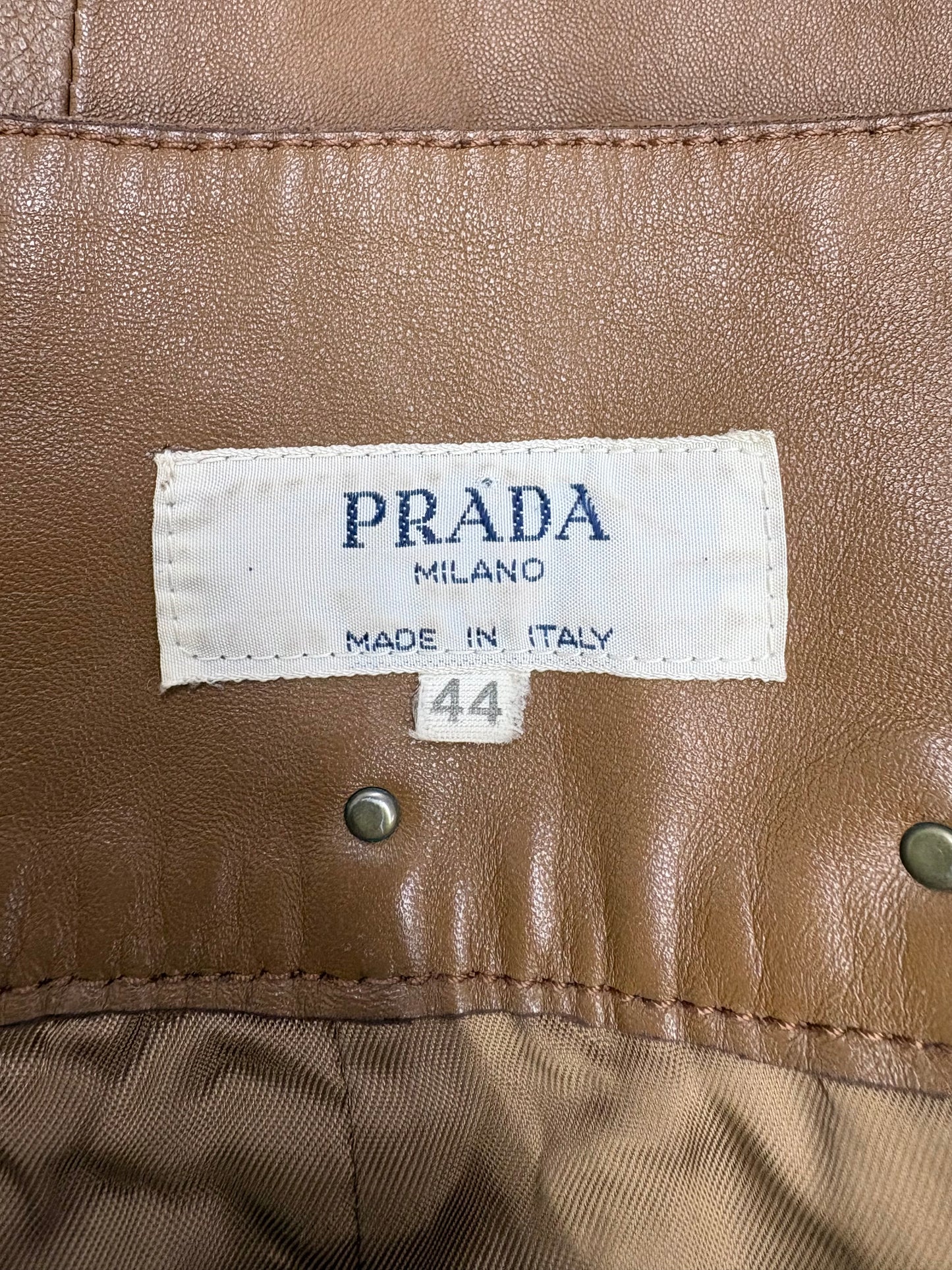 Prada leather skirt, 1980’s - early 1990’s