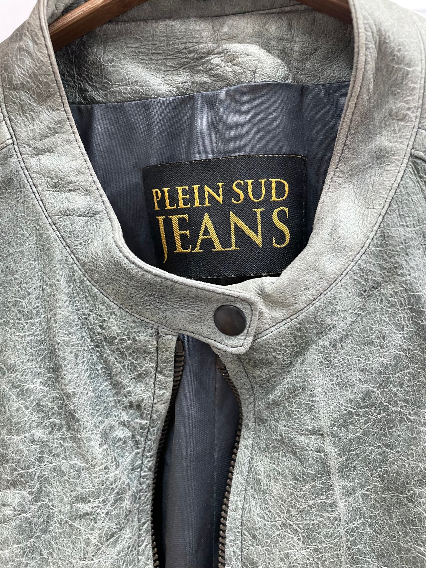 Plein Sud lace-up leather jacket, early 2000's