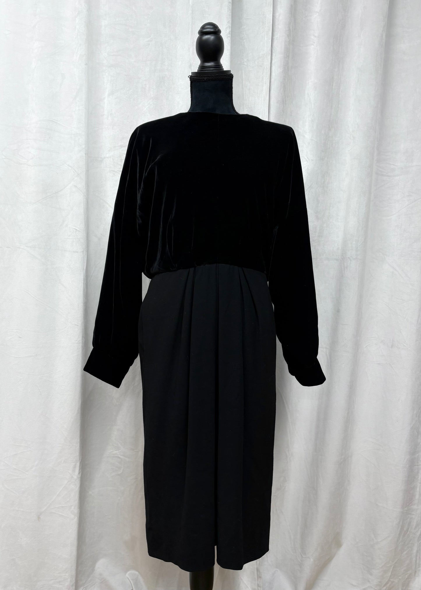 Yves Saint Laurent Rive Gauche velvet dress, 1980’s