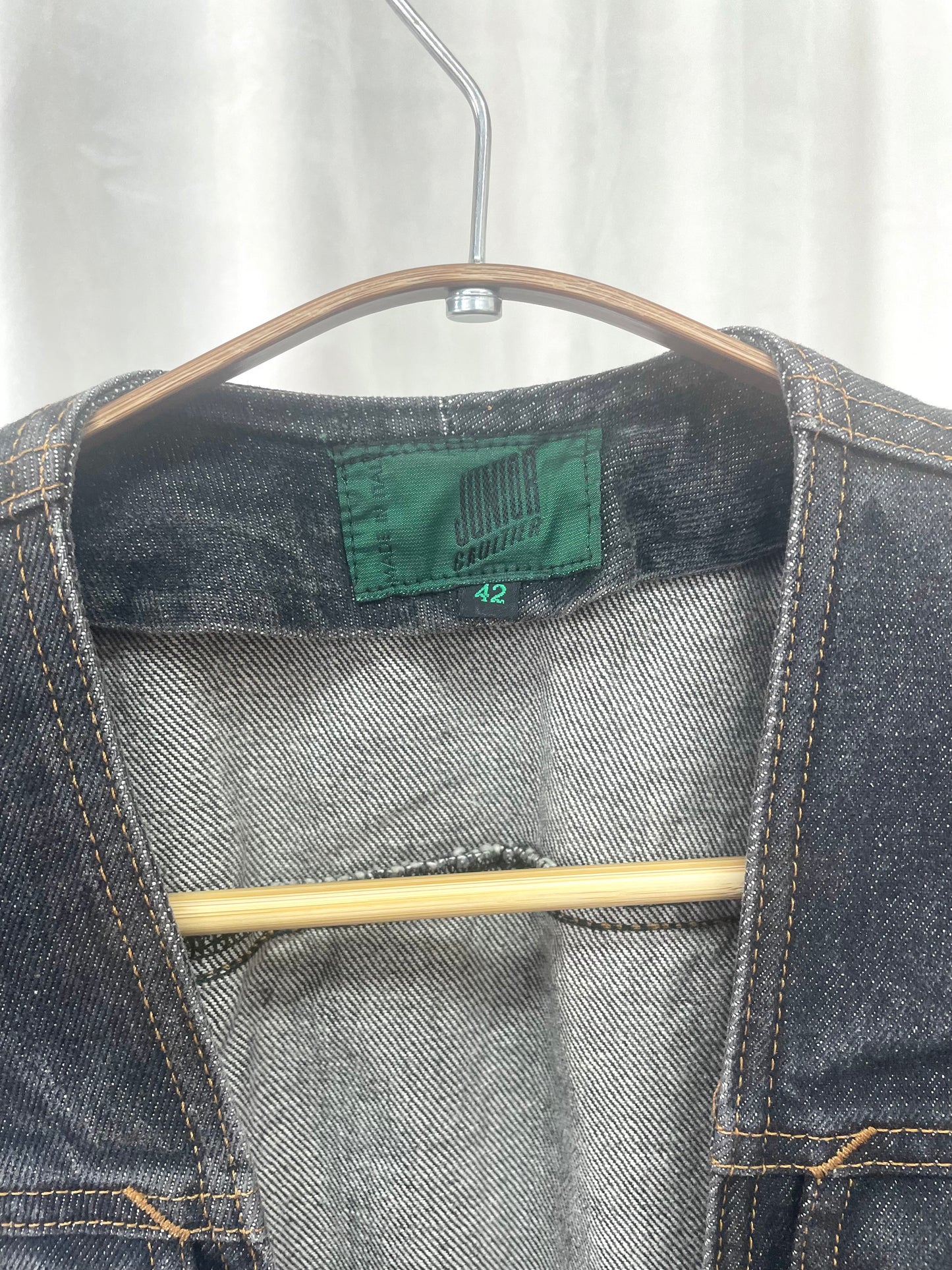 Junior Gaultier ’The Concierge is in the staircase’ denim dress/waistcoat, Spring 1988