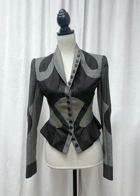 Alexander McQueen patchwork jacket, Fall 2008