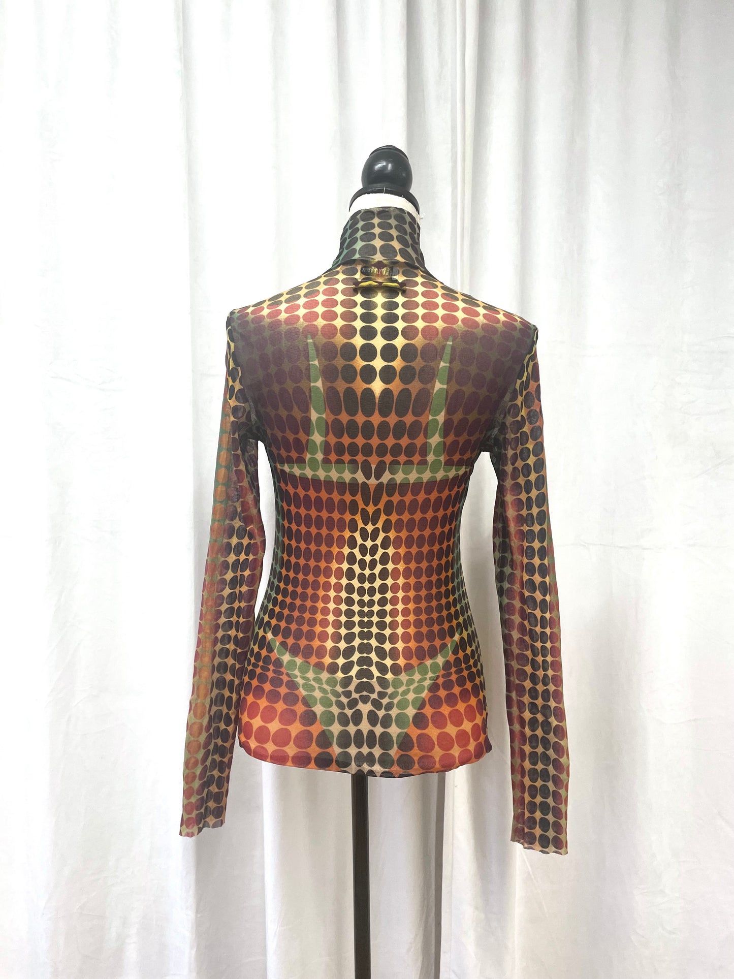 Jean Paul Gaultier ’Vasarely’ mesh top, 2022 reedition of Fall 1995