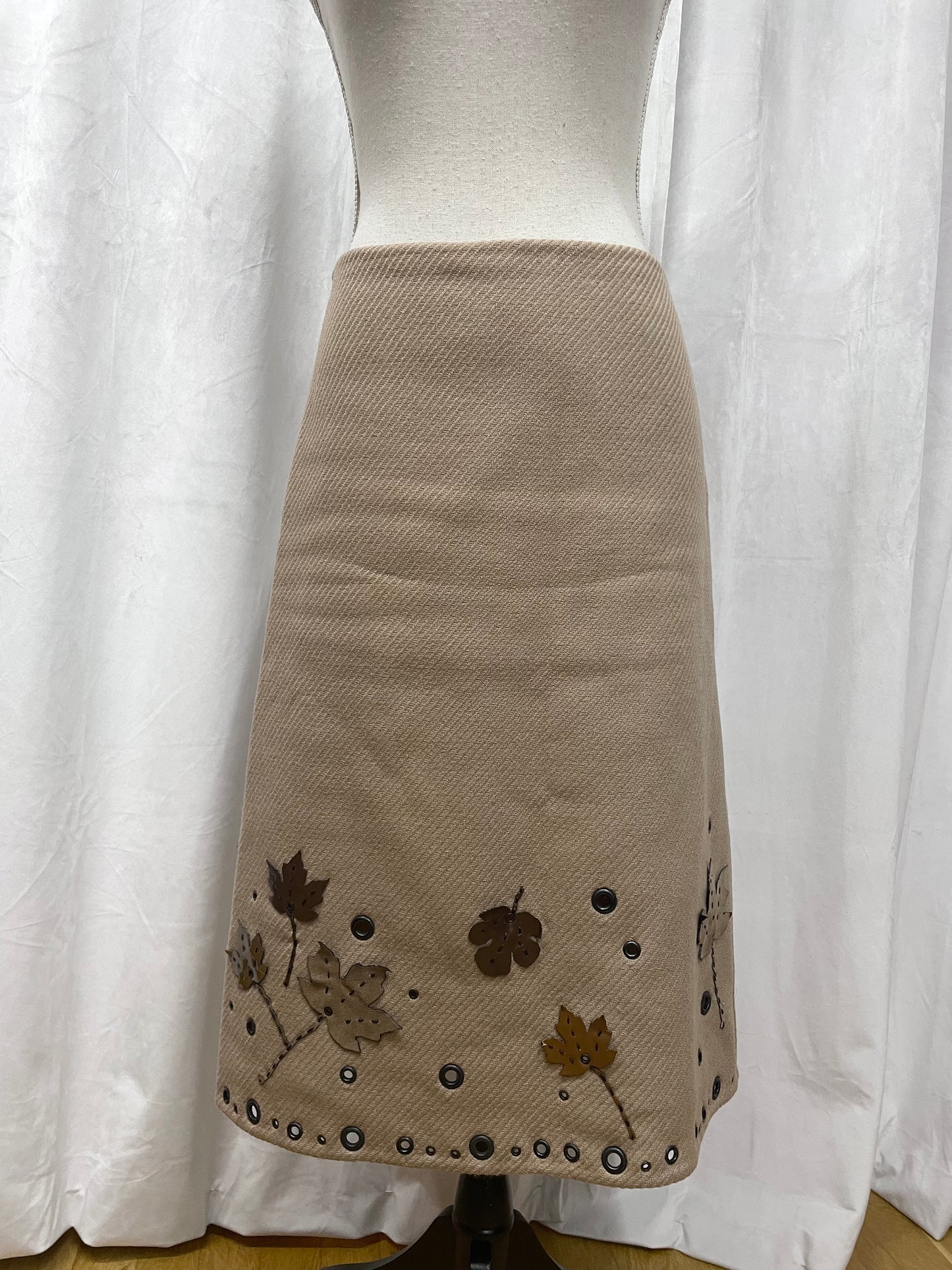 Prada leaf appliqué skirt, Fall 1999