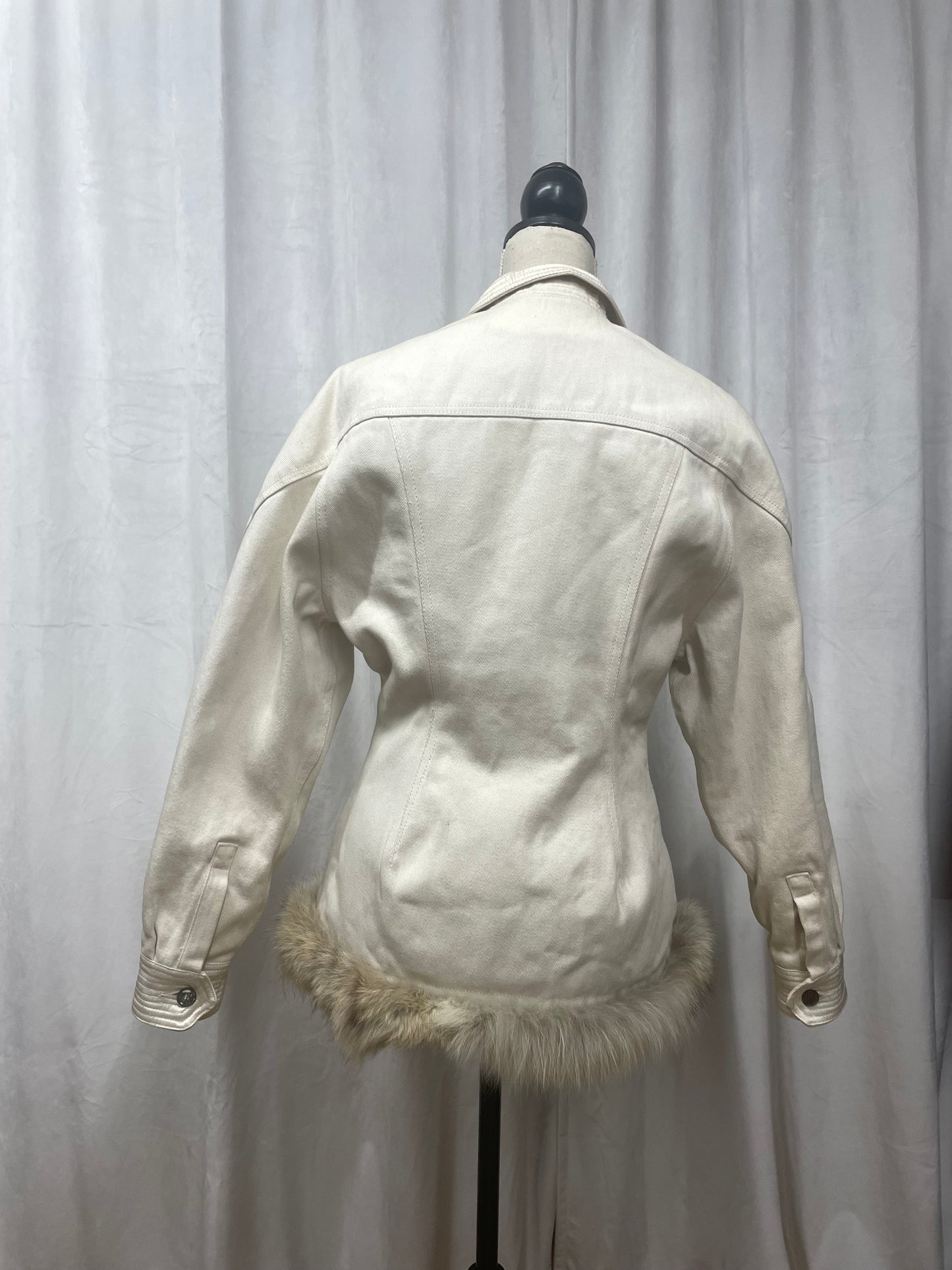 Marithé François Girbaud fur trim jacket, 1980’s