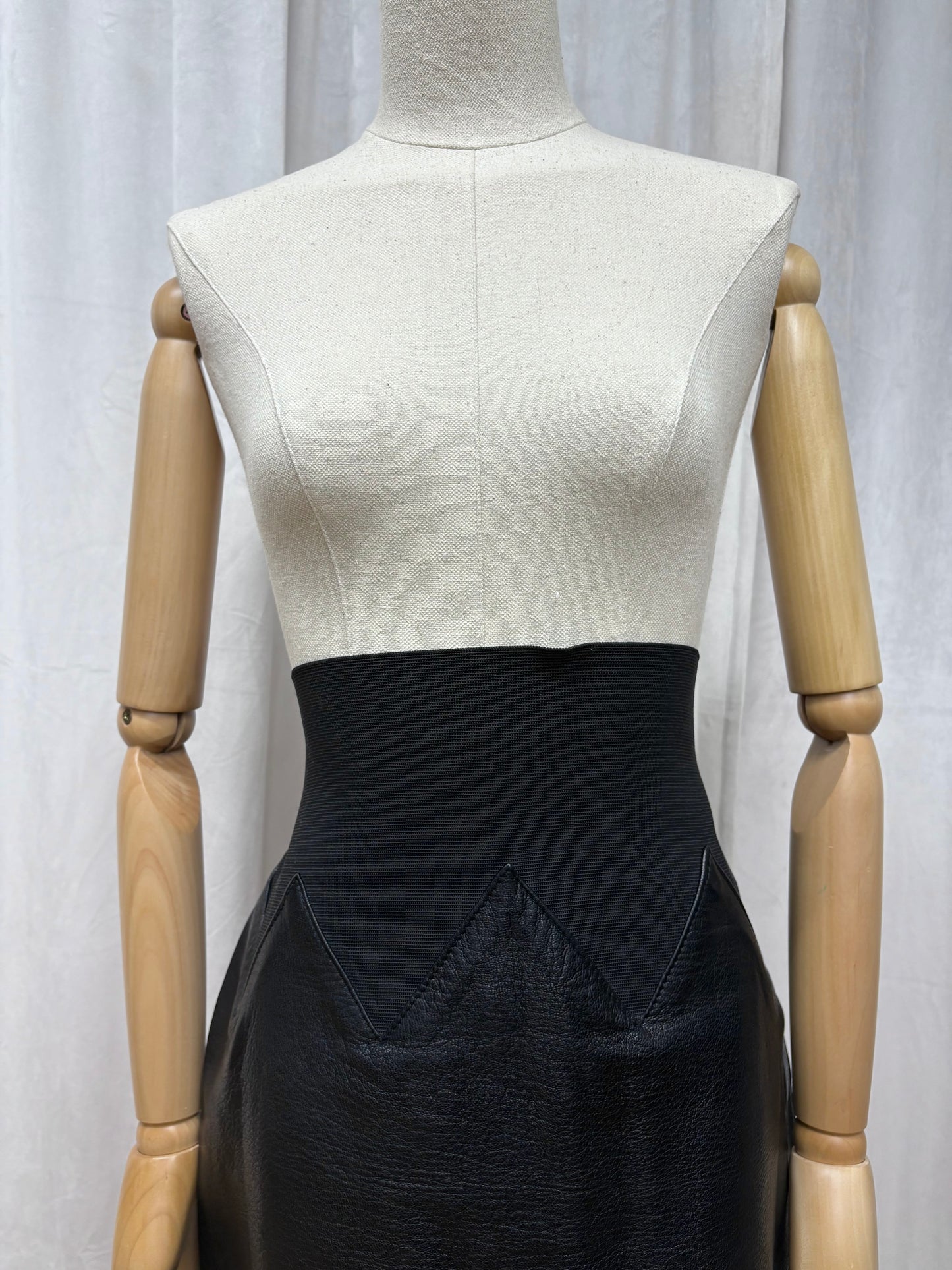 Jean Paul Gaultier leather skirt, early 1990’s