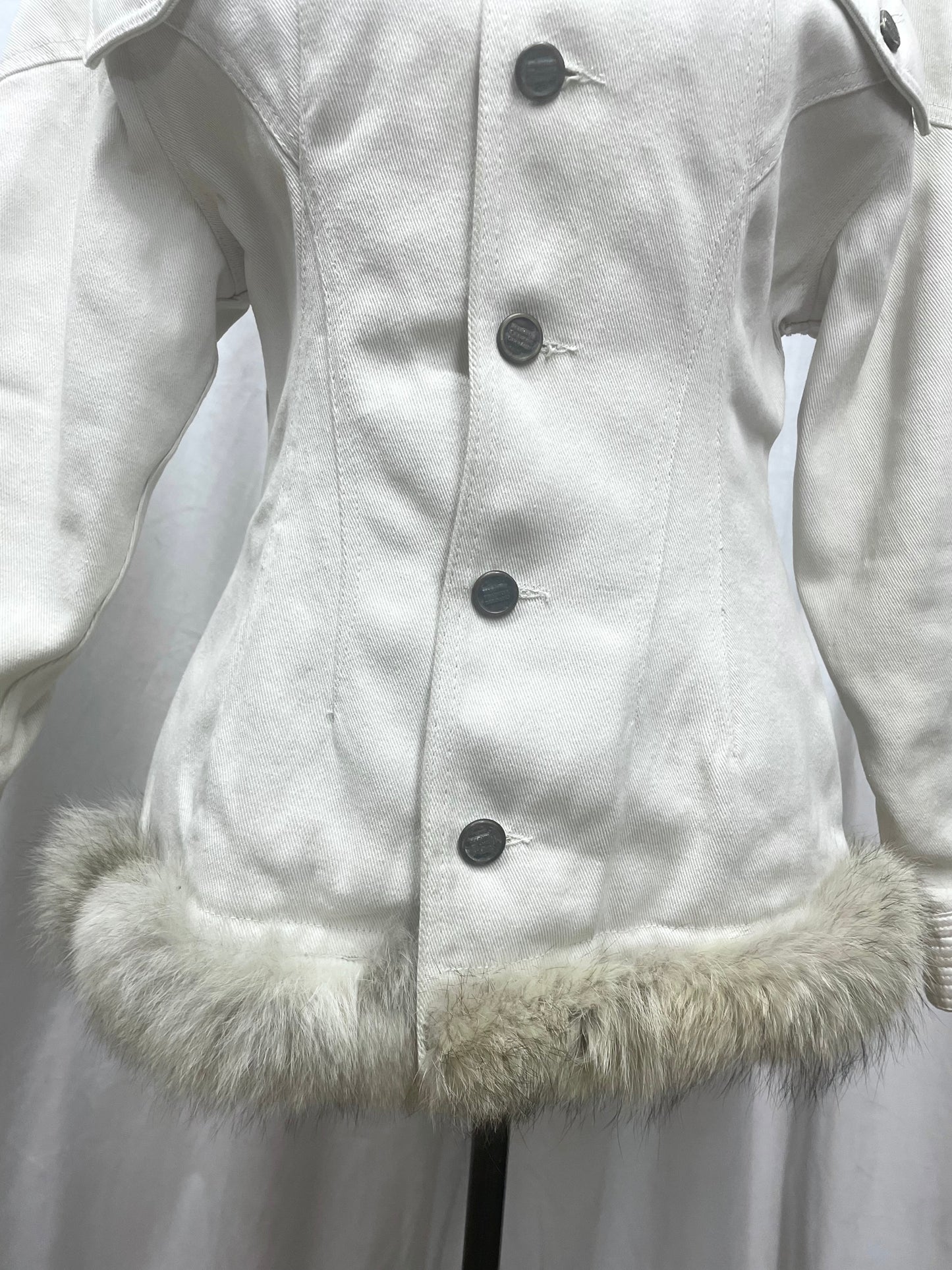 Marithé François Girbaud fur trim jacket, 1980’s