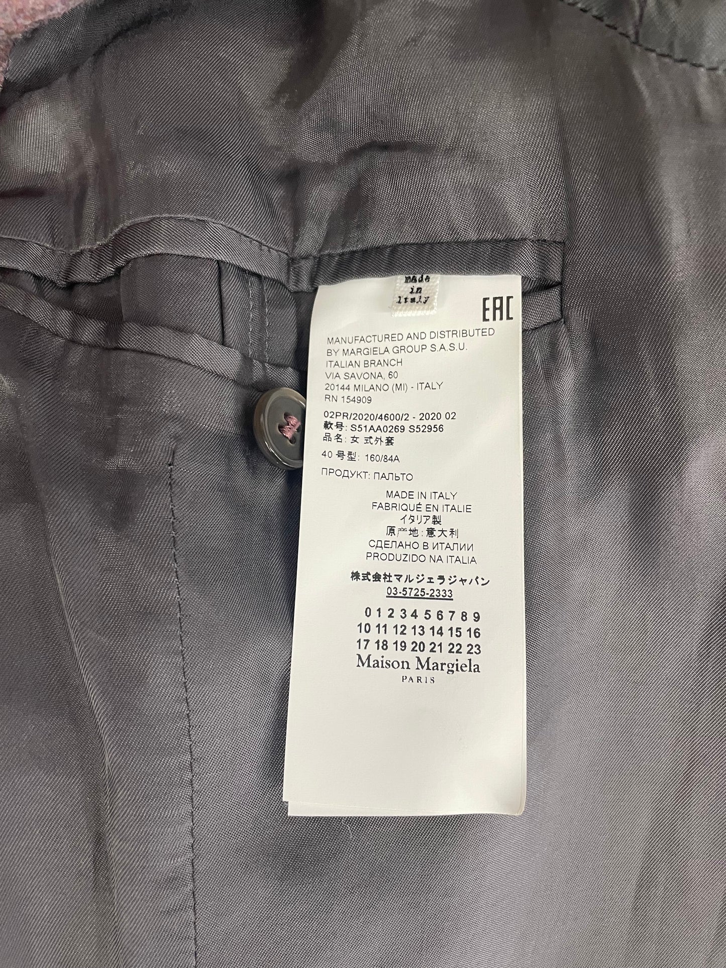 Maison Margiela by John Galliano coat, Fall 2020