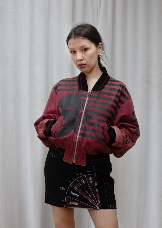 Jean Paul Gaultier leather jacket, Spring 1987 ’Souvenirs de Vacances’