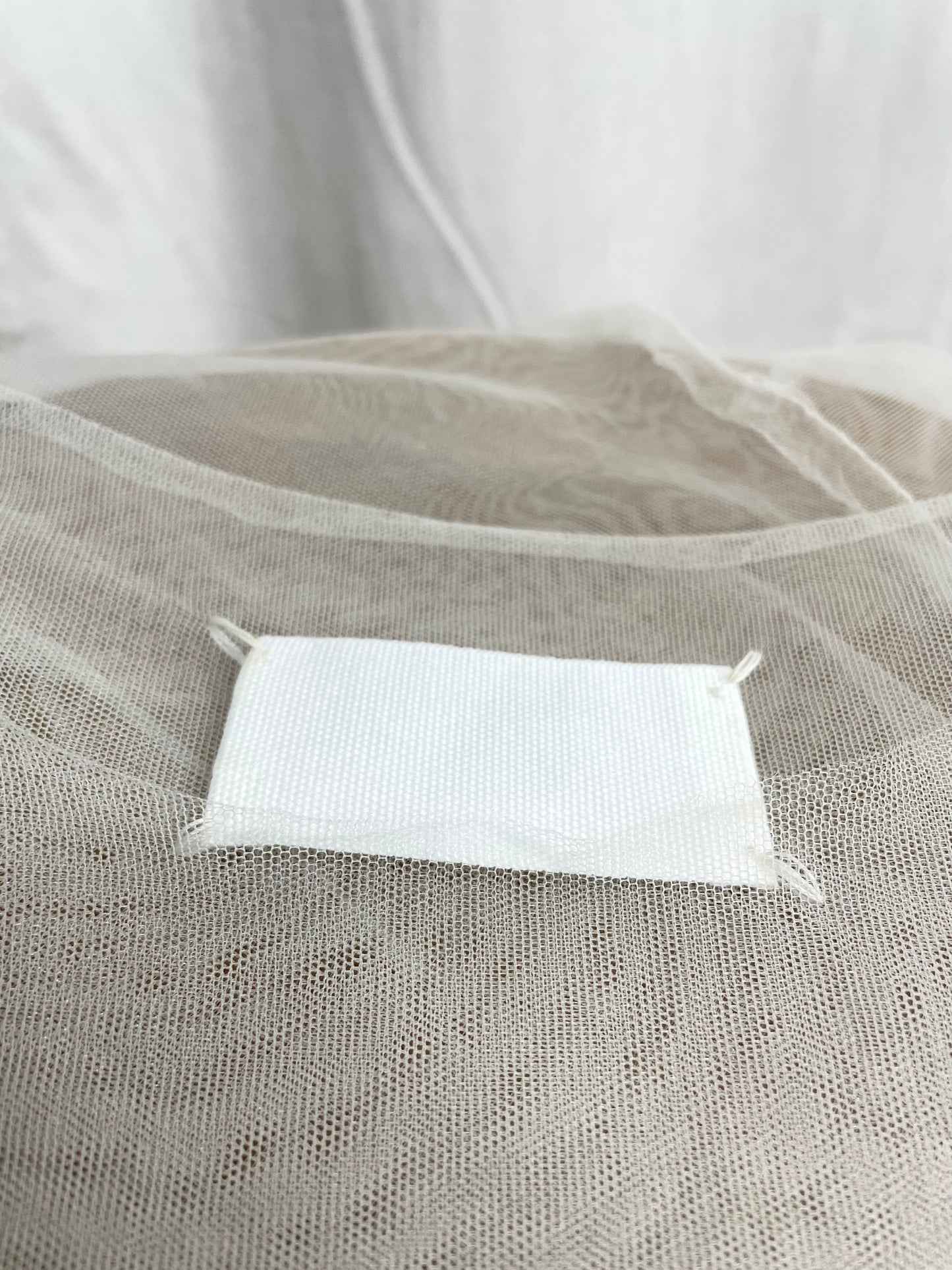 Maison Martin Margiela by John Galliano draped mesh top, 2021