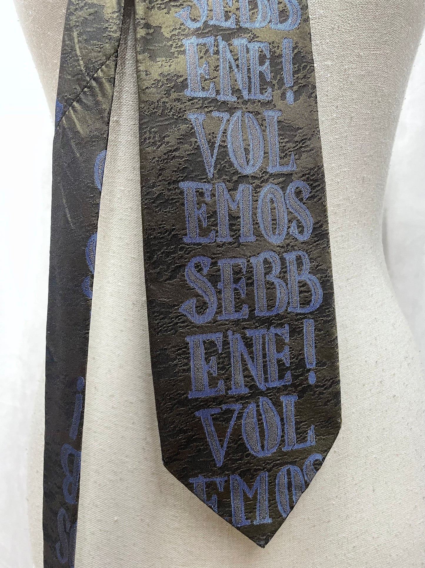 Moschino Roman slang silk neck tie, 1990’s