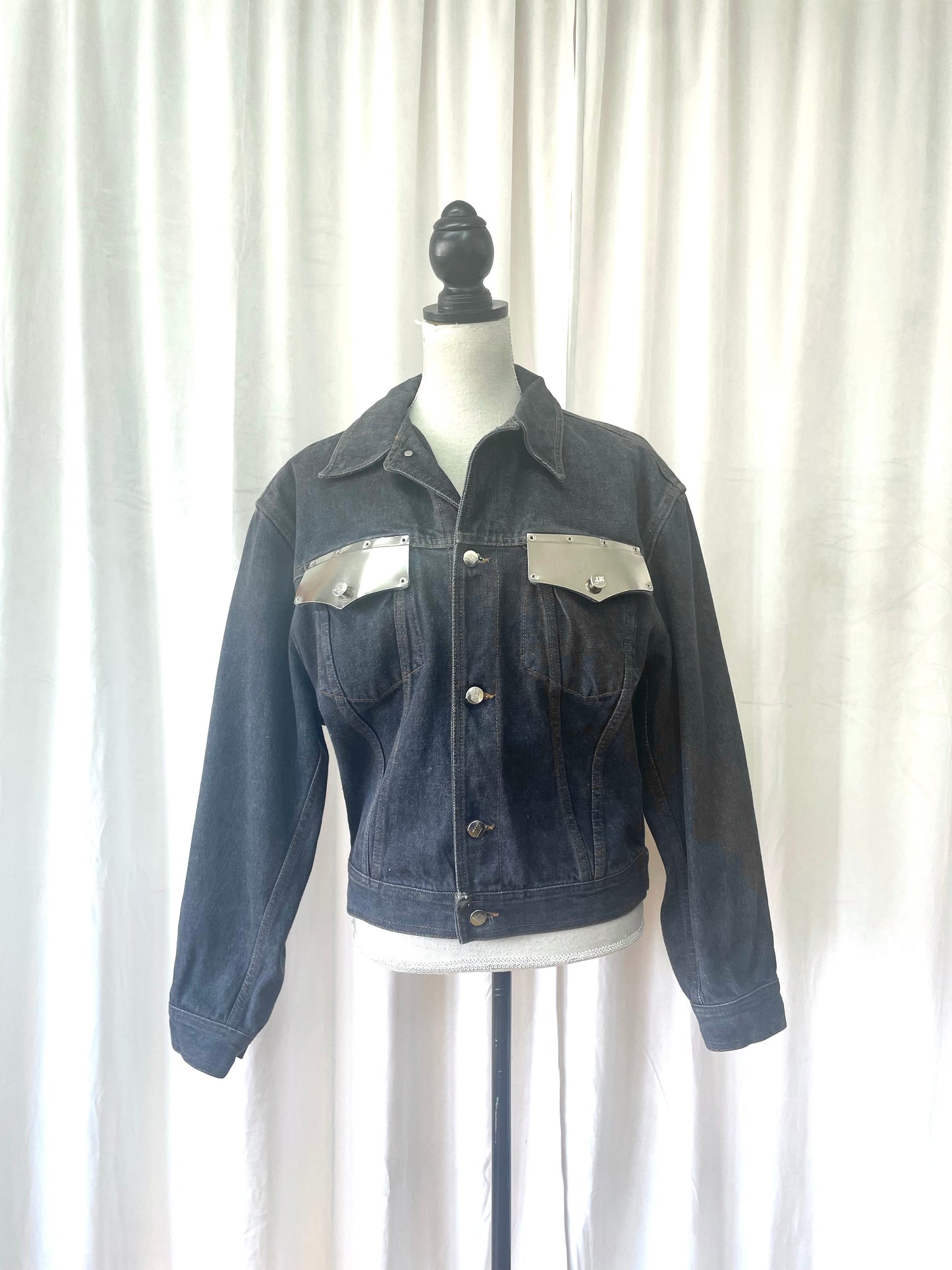 Junior Gaultier ’The Concierge is in the staircase’ denim jacket, Spring 1988