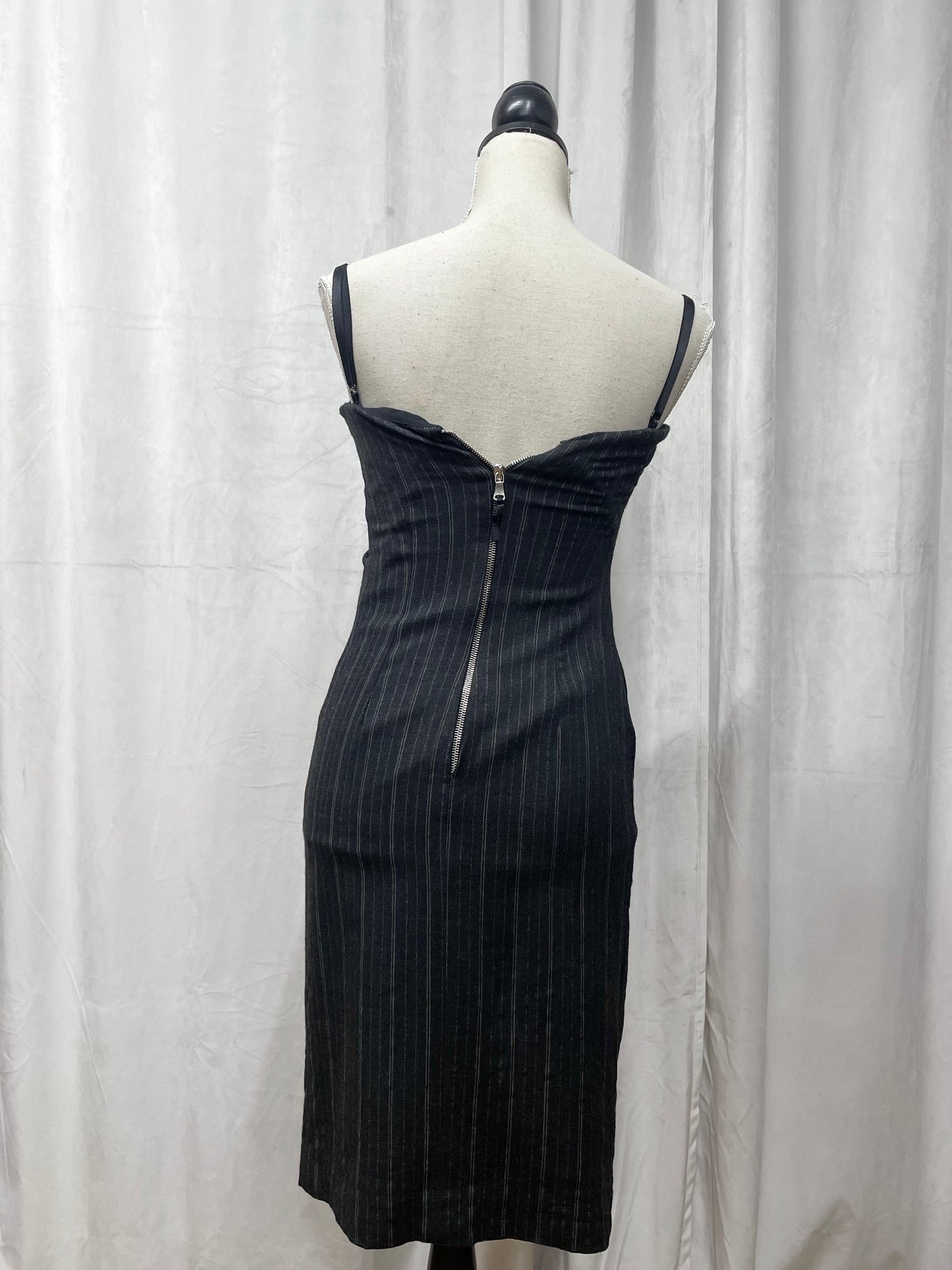 D&G pinstripe corseted dress, 2010’s