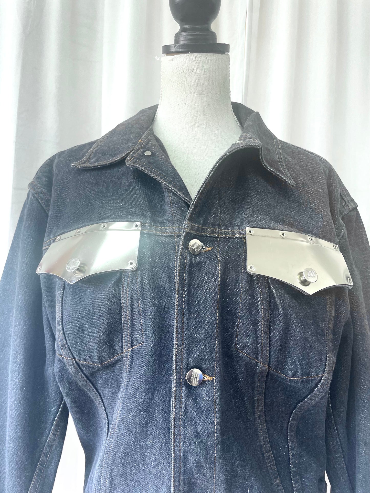 Junior Gaultier ’The Concierge is in the staircase’ denim jacket, Spring 1988
