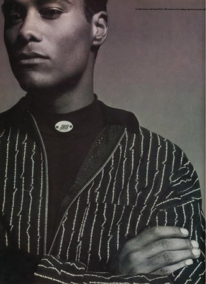 Junior Gaultier, ”puffy bone” print jacket, Spring 1988