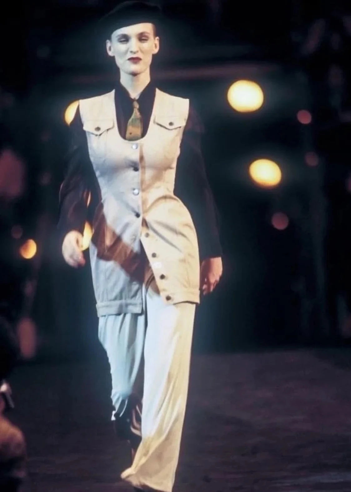 Junior Gaultier denim dress/waistcoat, Spring 1988 ’The Concierge is in the staircase’