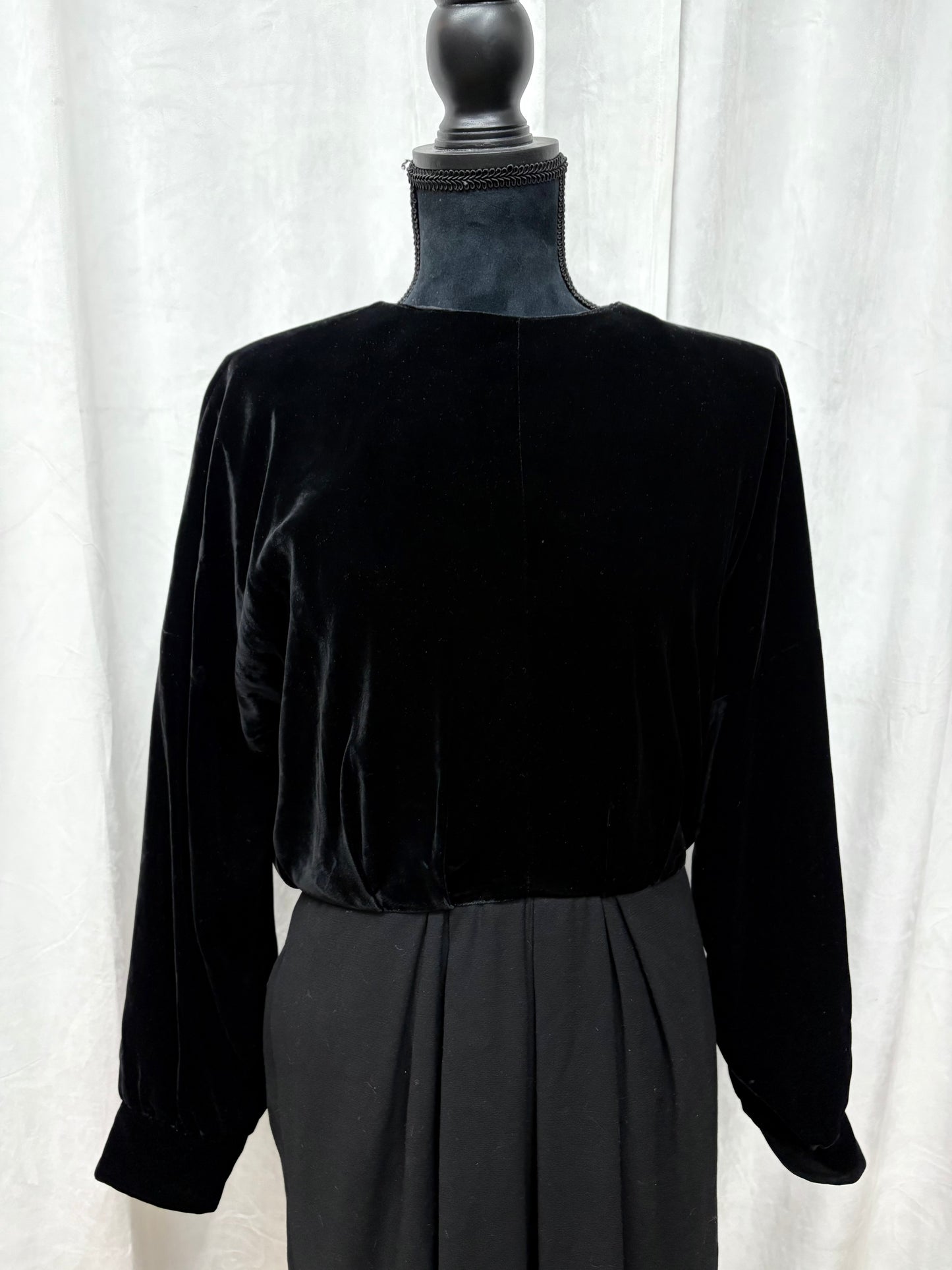 Yves Saint Laurent Rive Gauche velvet dress, 1980’s