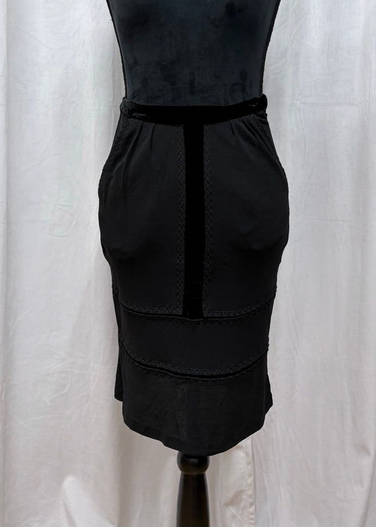 Yves Saint Laurent by Tom Ford velvet panel skirt, early 2000’s