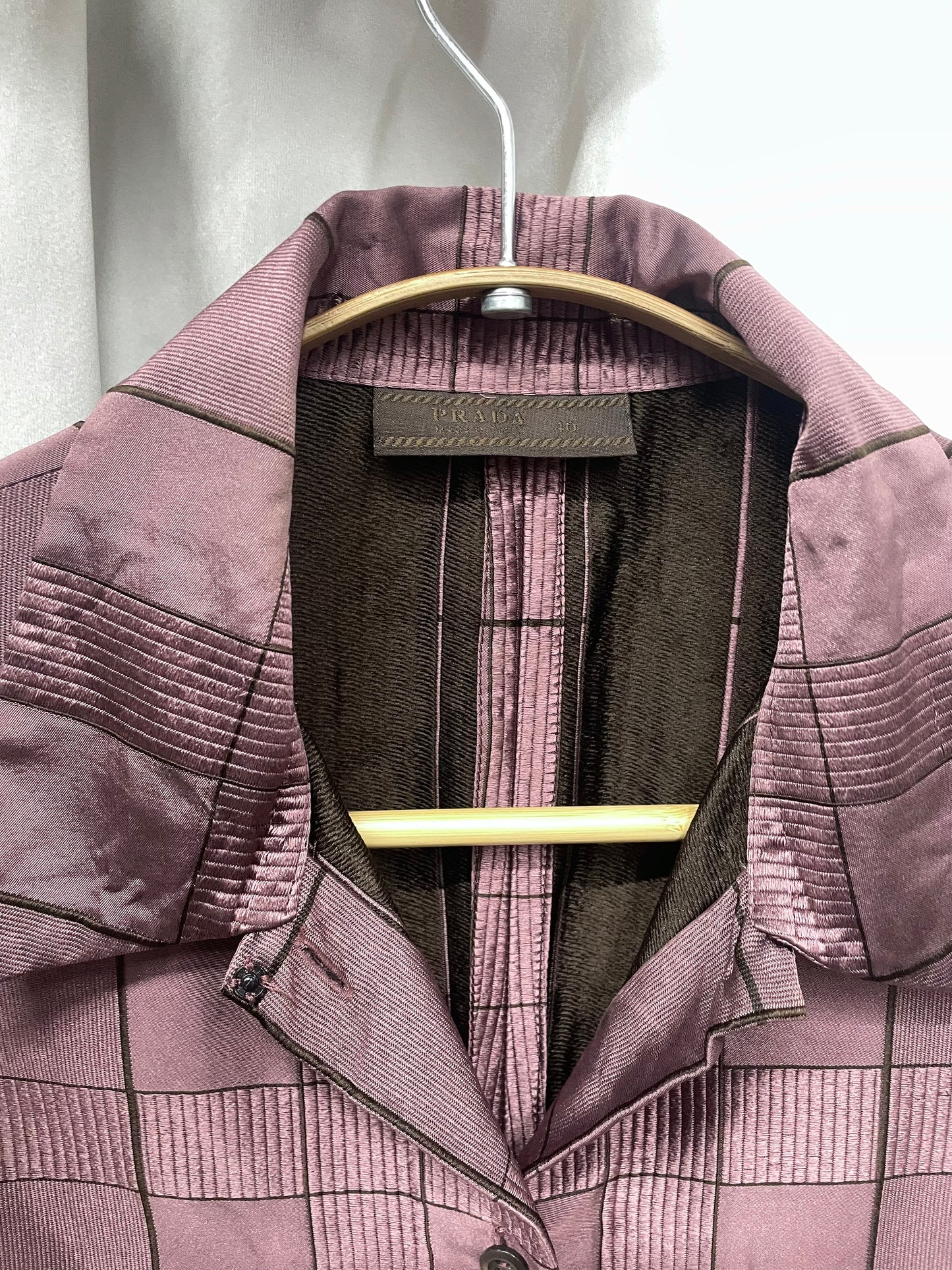 Prada silk suit, Fall 1997