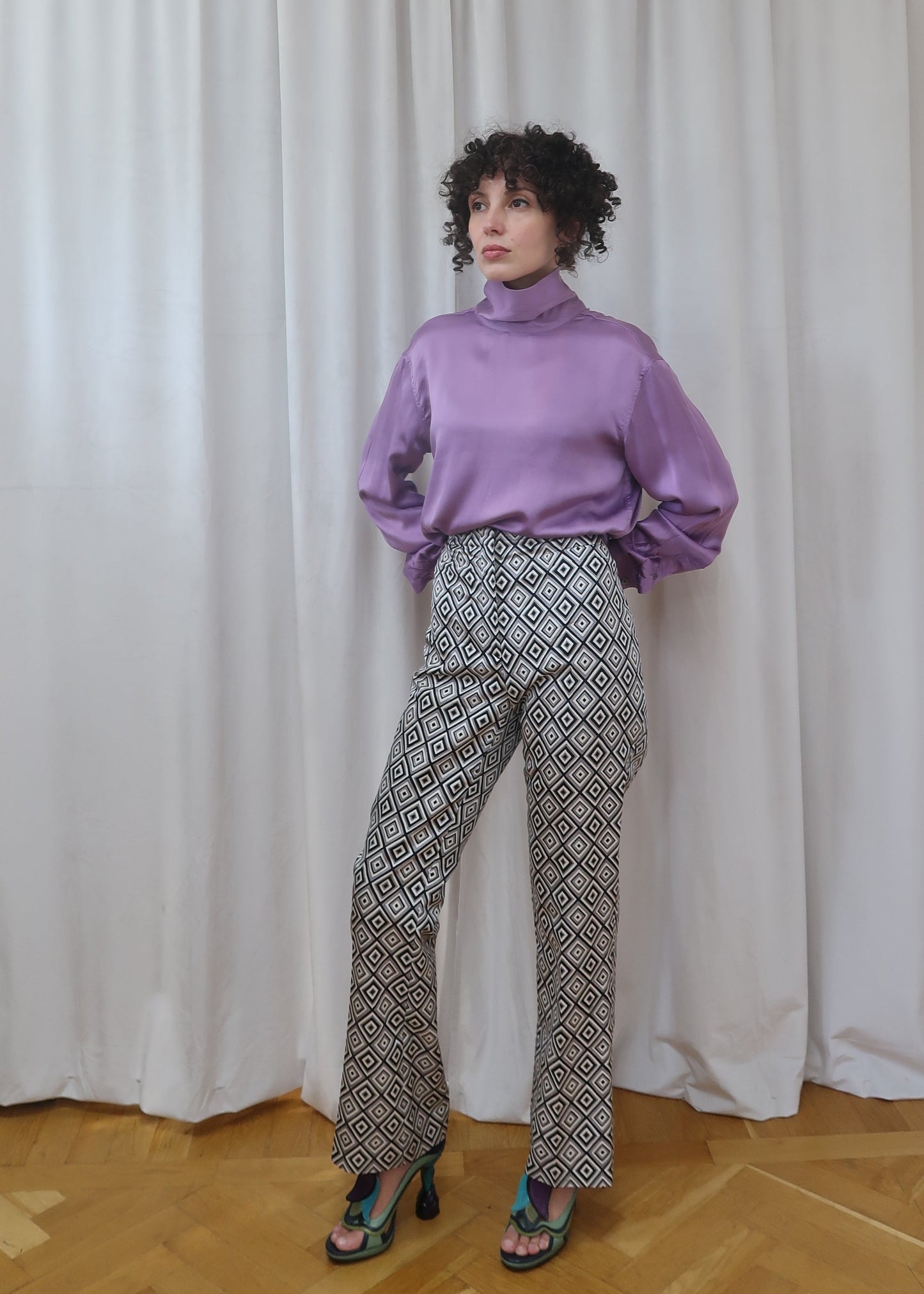 Prada satin pants, Fall 2012