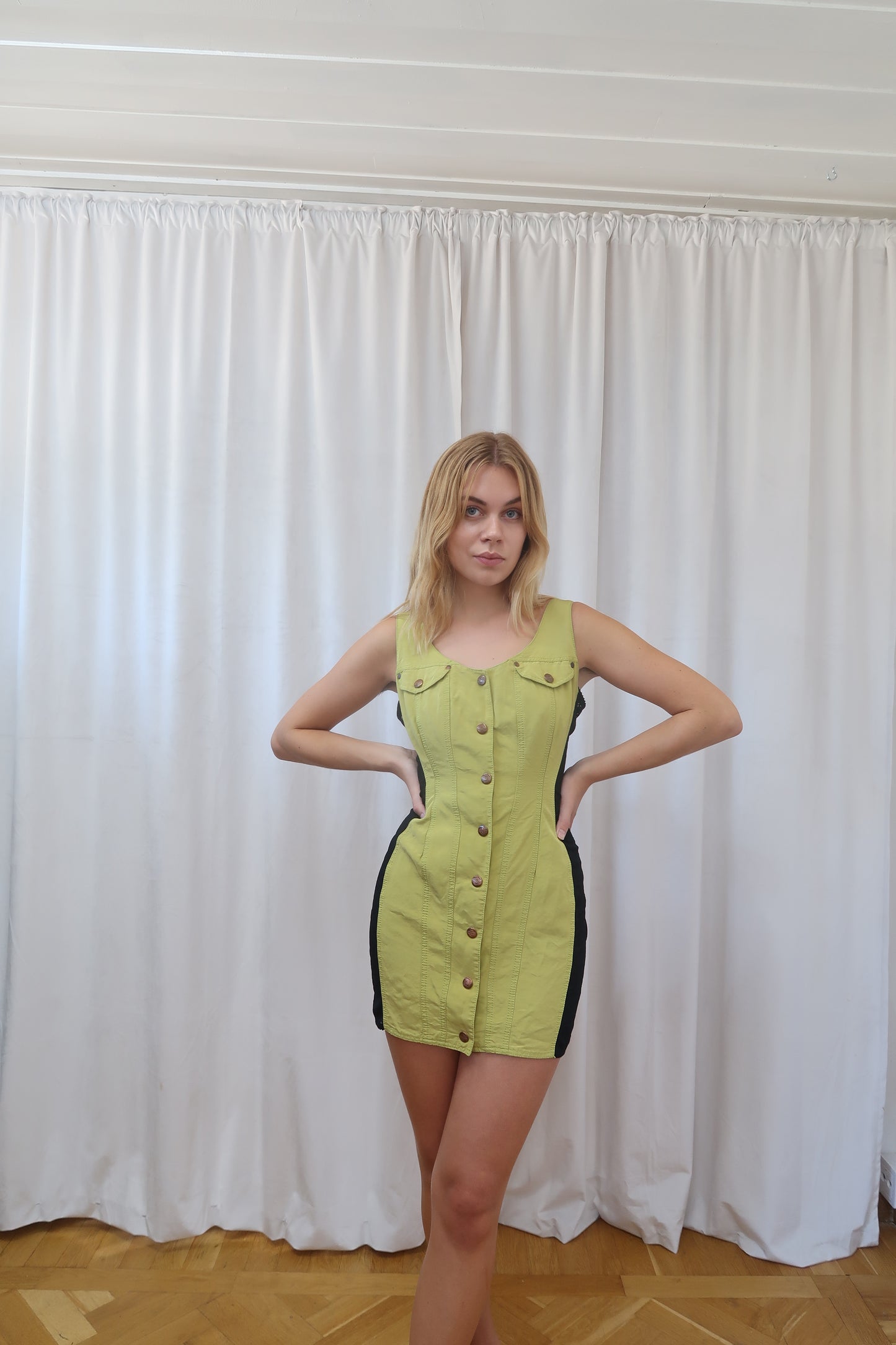 Junior Gaultier lace up dress, late 1980’s - early 1990’s