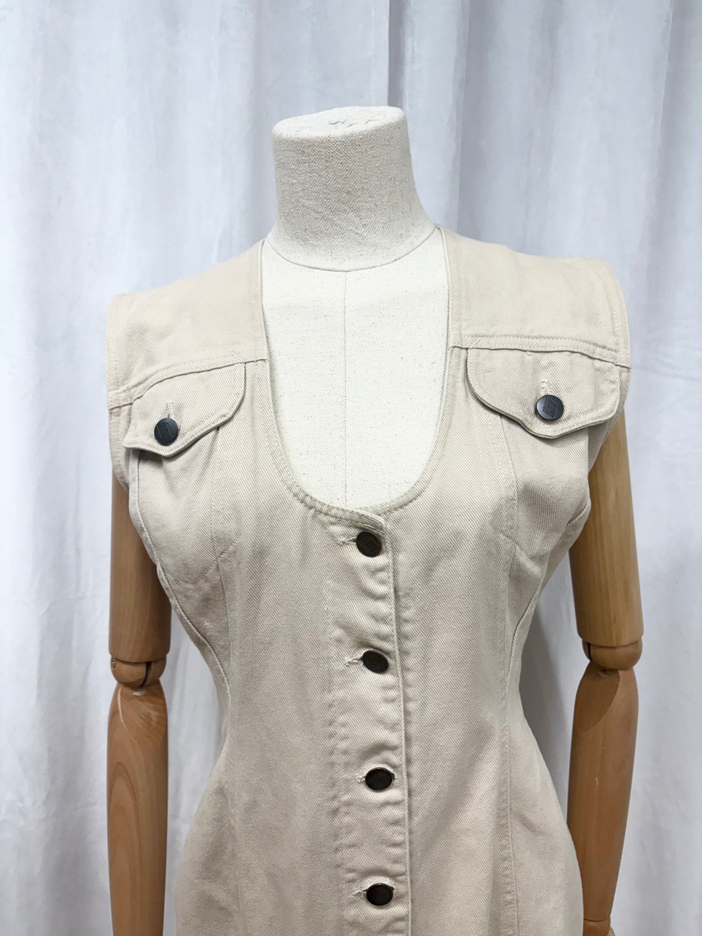 Junior Gaultier denim dress/waistcoat, Spring 1988 ’The Concierge is in the staircase’