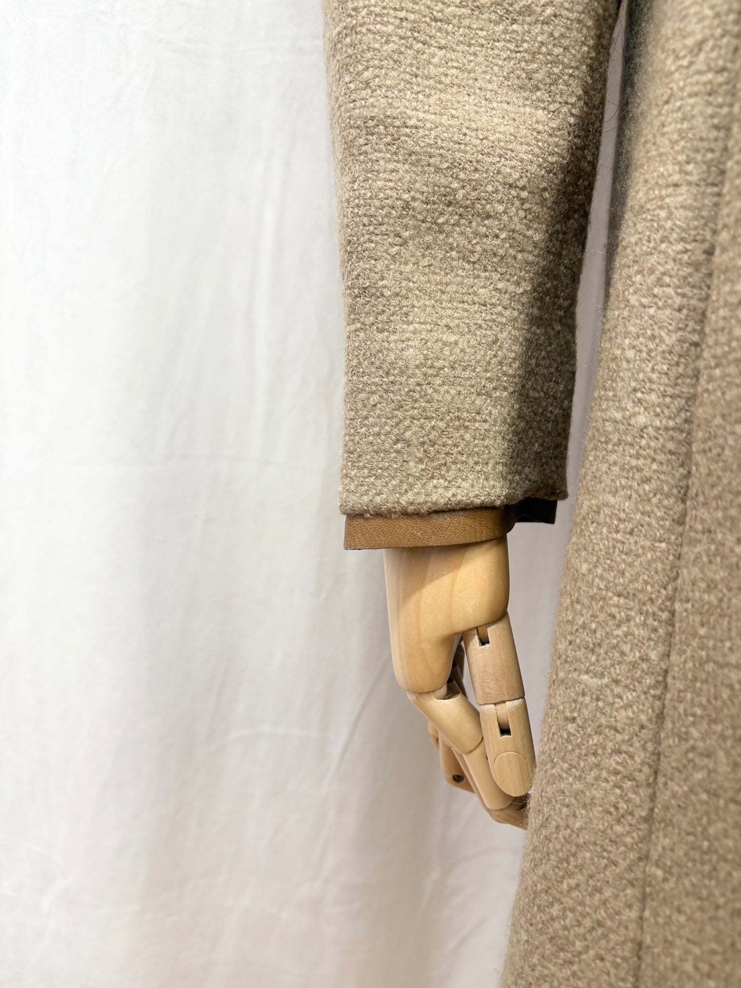 Prada leather trim coat, Fall 1999