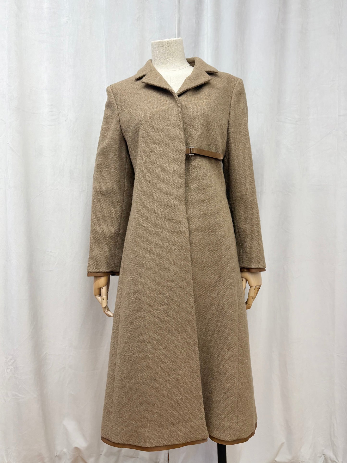 Prada leather trim coat, Fall 1999