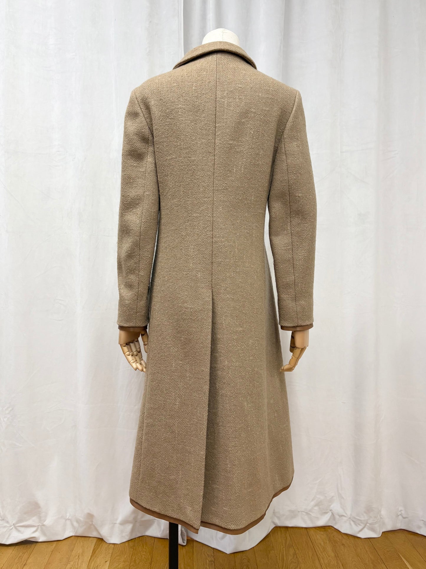 Prada leather trim coat, Fall 1999