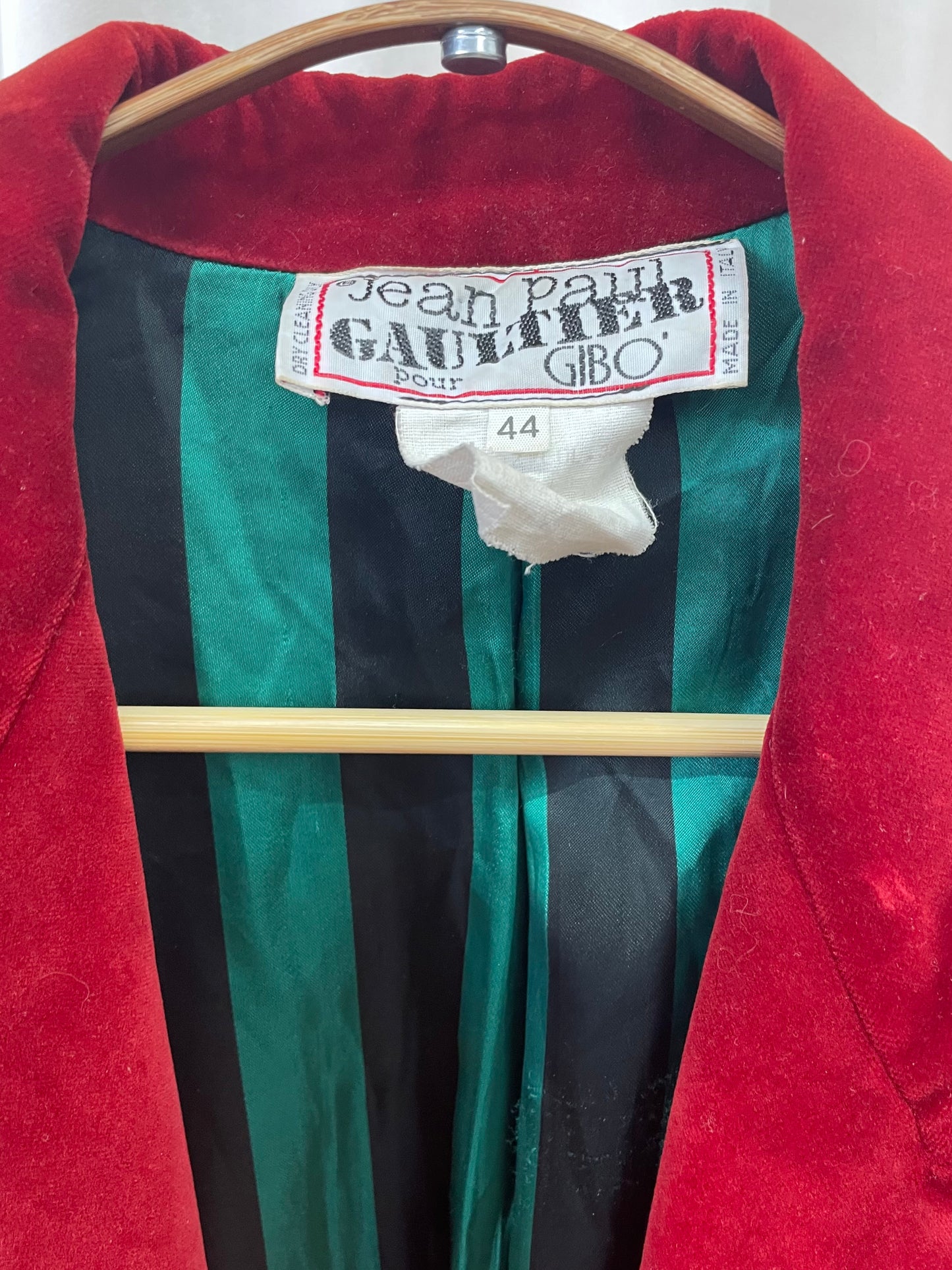 Jean Paul Gaultier velvet blazer, Spring 1987