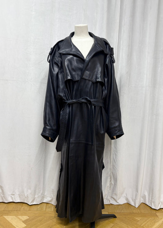 Jean Claude Jitrois leather trenchcoat, 1980’s
