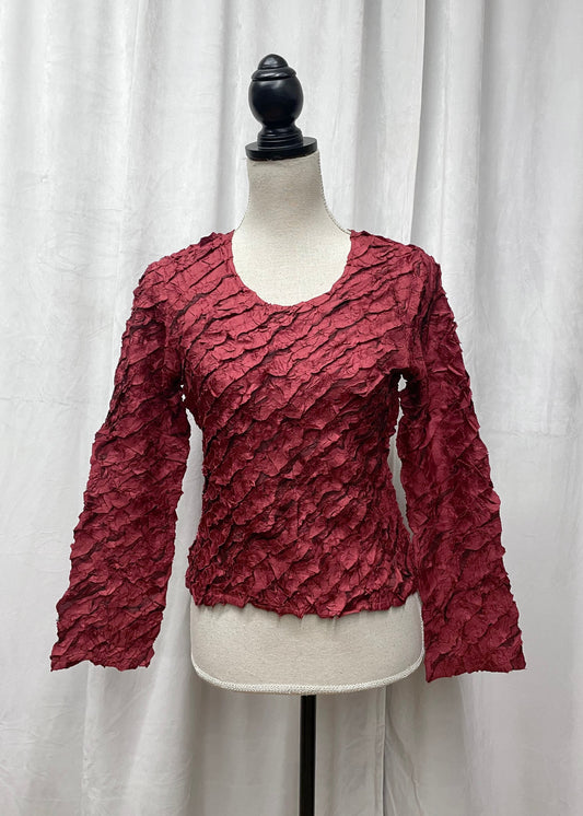 Yoshiki Hishinuma (Peplum) crinkle top, 2000’s