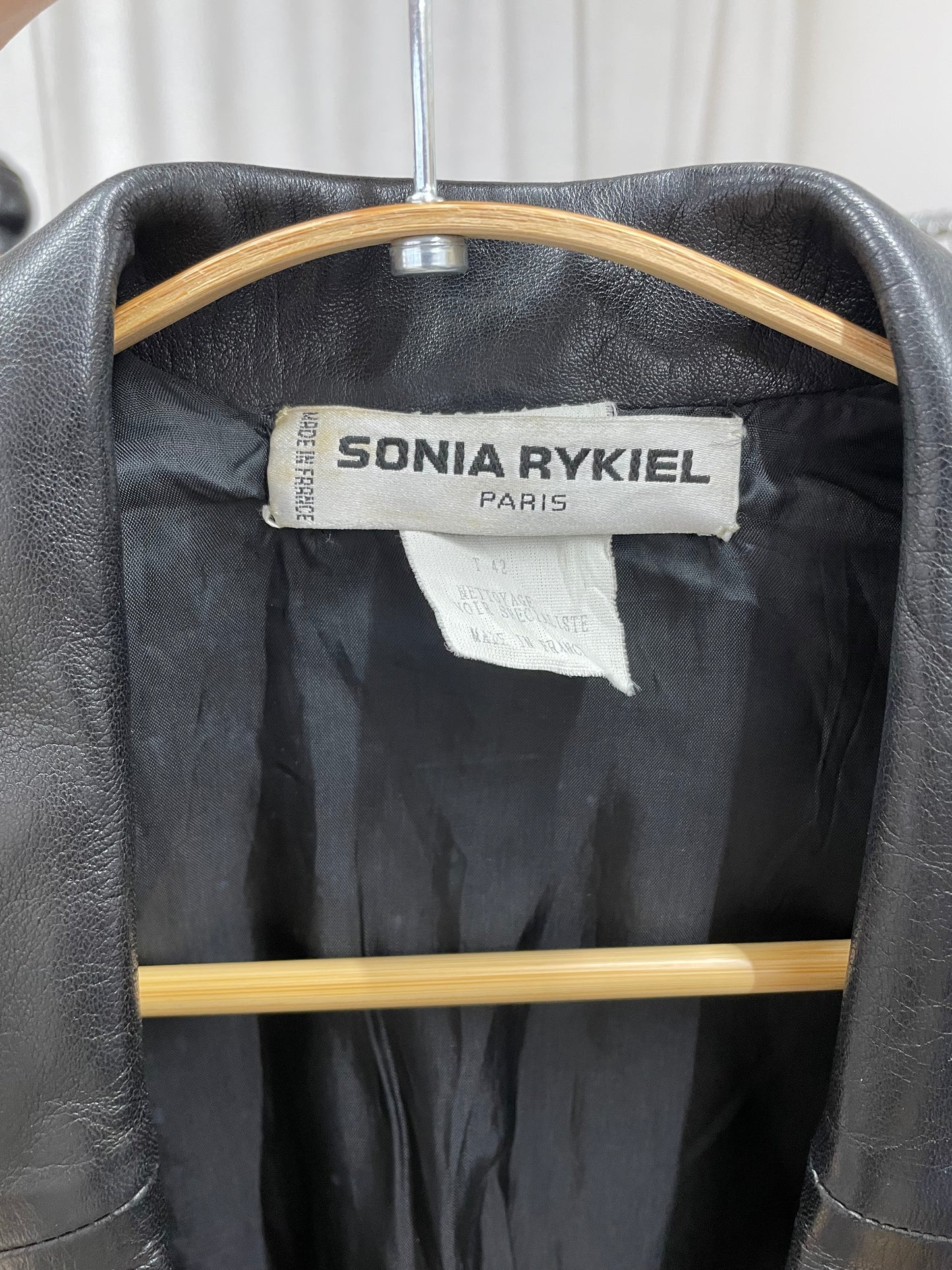 Sonia Rykiel leather jacket, 1990's