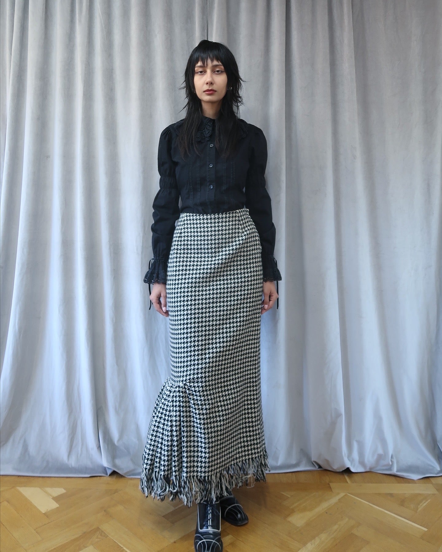 Yohji Yamamoto houndstooth skirt, Fall 2003