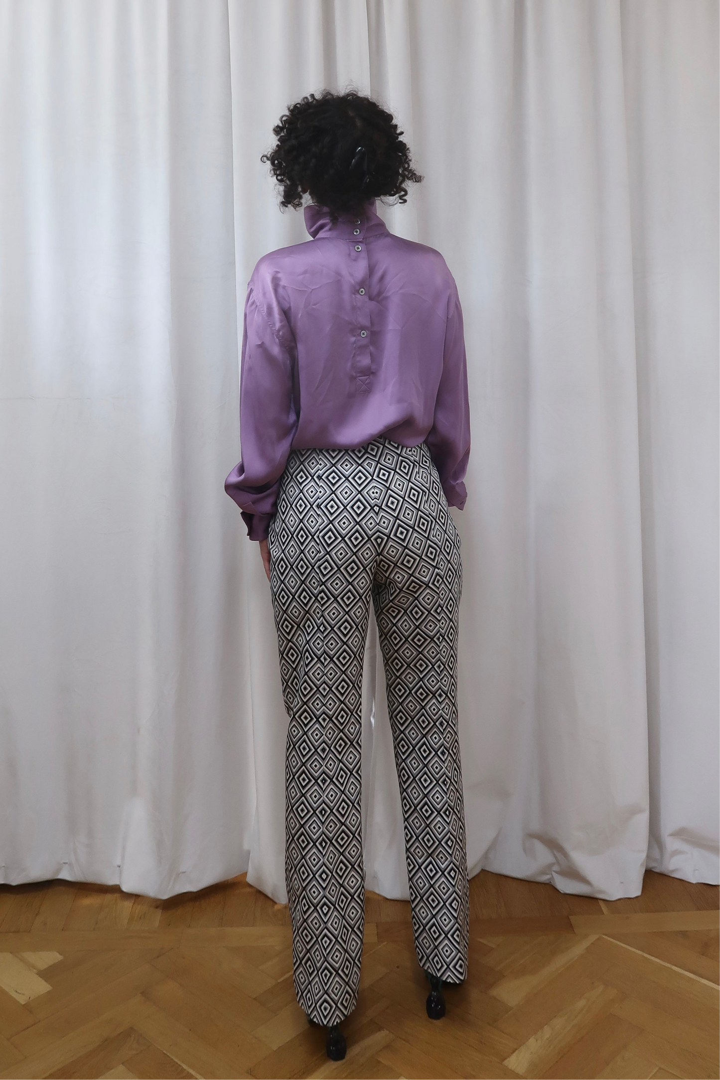 Prada satin pants, Fall 2012