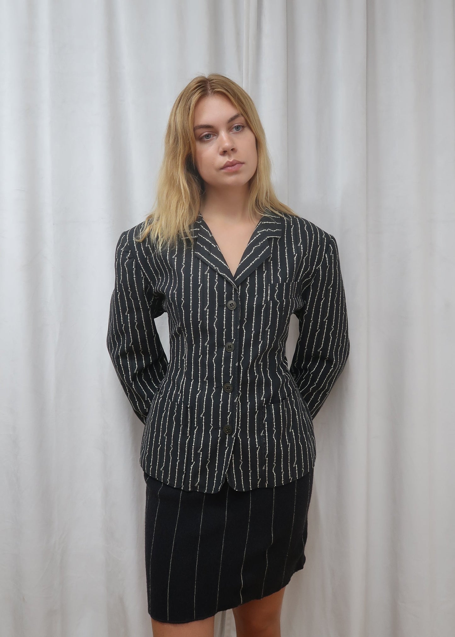 Junior Gaultier, ’puffy bone’ print jacket, Spring 1988