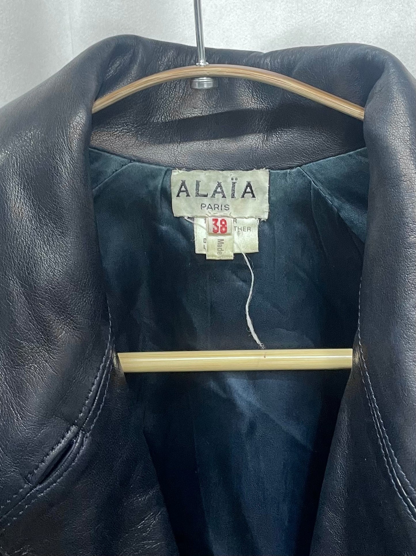 Alaïa leather jacket, 1986