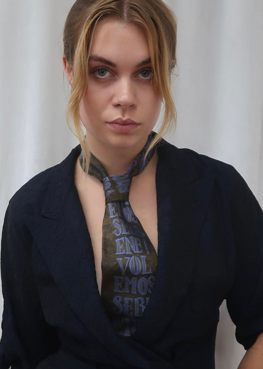 Moschino Roman slang silk neck tie, 1990’s