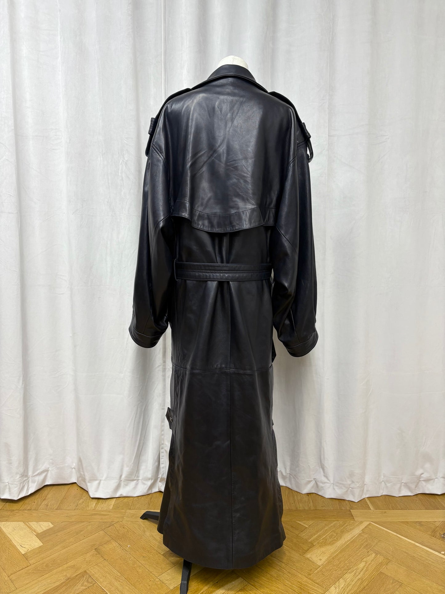 Jean Claude Jitrois leather trenchcoat, 1980’s