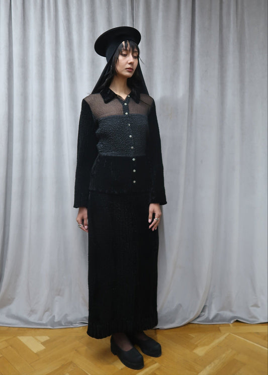 Yoshiki Hishinuma velvet set, 2000's