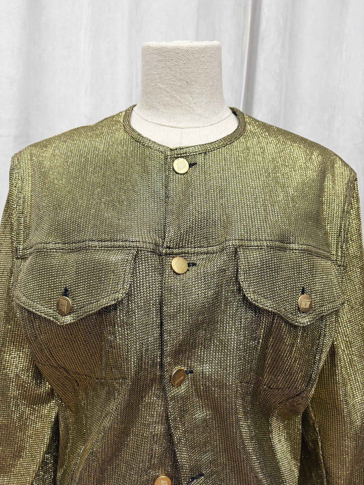Junior Gaultier gold lamé jacket, Spring 1989