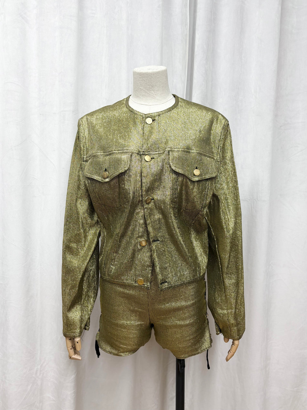 Junior Gaultier gold lamé jacket, Spring 1989